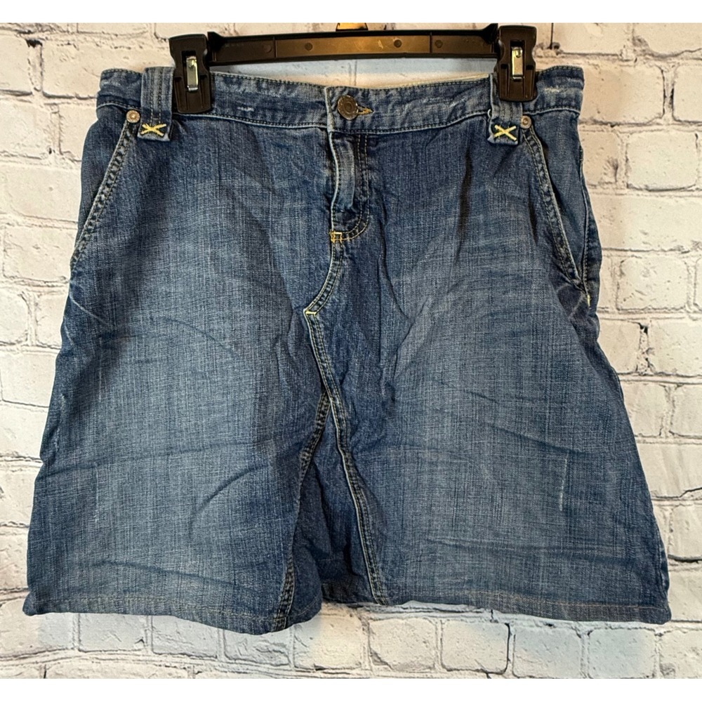 Banana Republic Denim Mini Skirt Petite 6P Dark Wash Jean Skirt